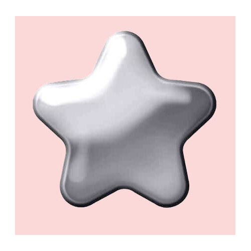 Mount Studs Silver Solid Shape Plain Star